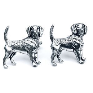 Beagle Cufflinks — Handcrafted English Pewter